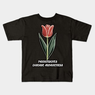 The Red Tulip Parkinson's Disease Awareness Kids T-Shirt